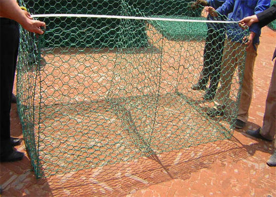 Wire Stone Hexagonal yang tahan lama Gabion Baskets Woven Wire Stone Cages