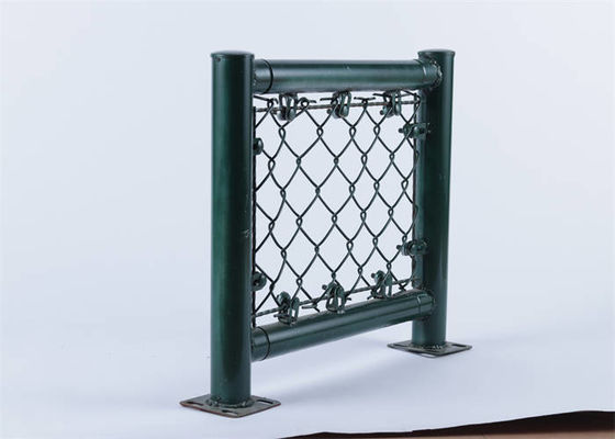 Chain Link Wire Mesh Pagar tahan korosi Plus Razor Wire Mesh Pagar