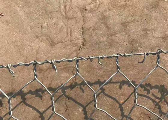 Double Twist Woven Iron Wire Hexagonal Gabion Box Untuk Perlindungan Tanaman