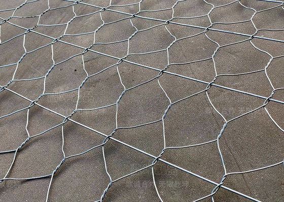 Gabion Mesh Box 50g-1200g/m2 Woven Double Twist Hexagonal Wire Mesh untuk perlindungan tumbuhan