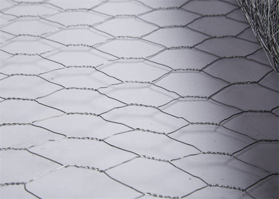 Baja tahan karat Heksagonal Wire Netting Zinc Coating Mudah Instalasi