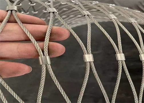 316 Rope Mesh stainless steel Knotted Type Arsitektur Steel Mesh